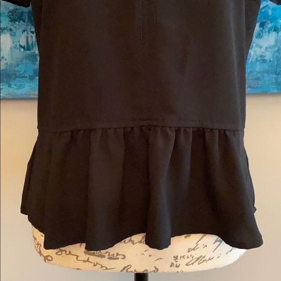 Ann Taylor Black Peplum Blouse - Picture 3 of 4